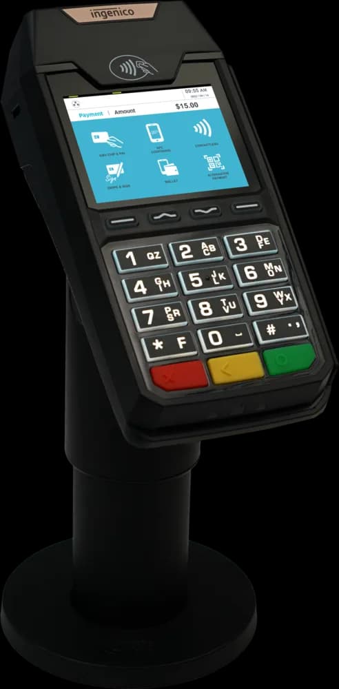 Ingenico Lane/3600 on a stand